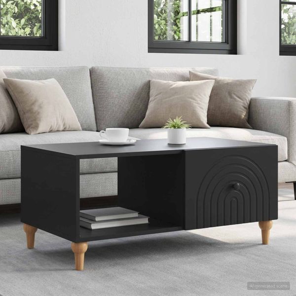 vidaXL Konferenčný stolík Čierna 90 x 50 x 40 cm Kompozitné drevo