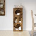 vidaXL Servírovacia skriňa ELST Staré drevo 40 x 35 x 100.5 cm