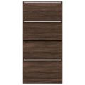 vidaXL Botník so 4 výklopnými zásuvkami hnedý dub 80x21x163,5 cm