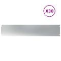 vidaXL Obrubník trávnika 30 ks 20 x 103 cm Pozinkovaná oceľ Strieborná