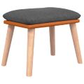vidaXL Podnožka tmavosivá 45x29,5x35 cm látka a umelá koža