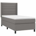 vidaXL Boxspring posteľ s matracom tmavosivá 90x190 cm látka