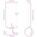 vidaXL Nohy barového stola v tvare U, 2 ks, prírodná oceľ, 50 x (110-111) cm, oceľ