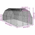 vidaXL Kurací výbeh 2,5x6x2,25 m Oceľ pozink