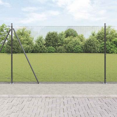 vidaXL Vonkajší zváraný drôtový plot s betónovým základom 10 x 1,6 m