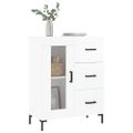 vidaXL Komoda lesklá biela 69,5x34x90 cm spracované drevo