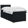 vidaXL Posteľ boxspring s matracom Čierna 80 x 200 cm Látka