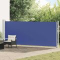 vidaXL Zaťahovacia bočná markíza na terasu 600x160 cm, modrá