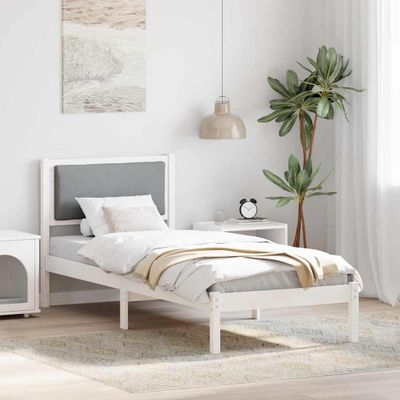 vidaXL Rám postele Svetlosivá 80 x 200 cm Masívne borovicové drevo