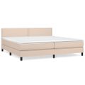 vidaXL Boxspring posteľ s matracom kapučínová 200x200 cm umelá koža