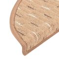 vidaXL Kobercové nášľapy na schody 15 ks bledohnedé 56x17x3 cm
