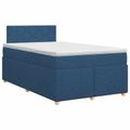 vidaXL Posteľ boxspring s matracom Modrá 120 x 190 cm Látka