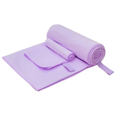 vidaXL Sada športových uterákov 2 pcs Fialová látka