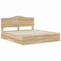 vidaXL Rám postele Sonoma dub 200 x 200 cm Inžinierske drevo