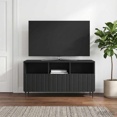 vidaXL TV skrinka Čierna 102 x 34,5 x 50 cm Kompozitné drevo