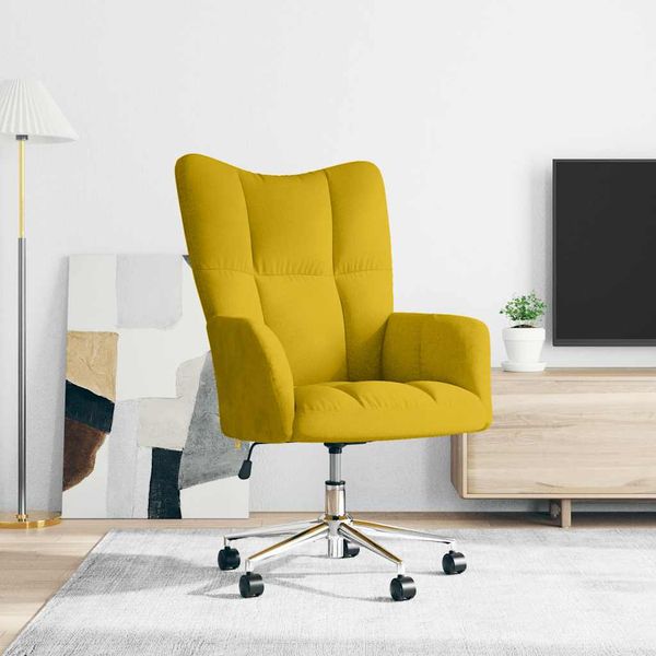 vidaXL Relaxačné kreslo horčicovo-žlté zamat