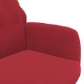 vidaXL Relaxačné kreslo vínovo červené zamatové