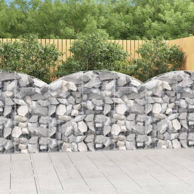 vidaXL Oblúkový gabionový kôš 150x30x100/120 cm pozinkované železo