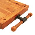 vidaXL Pracovný stôl so zverákom 52x44x9,5 cm akáciový masív