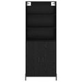 vidaXL Highboard Čierny dub 69,5 x 34 x 180 cm Kompozitné drevo