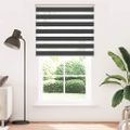 vidaXL Zebra roleta čierna 125x230 cm šírka látky 120,9cm polyester