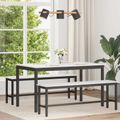 vidaXL Jedálenský stôl Biela 140 x 80 x 75 cm Masívne borovicové drevo
