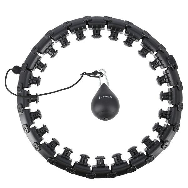 Masážny hula hop HMS HHW01 so závažím čierný