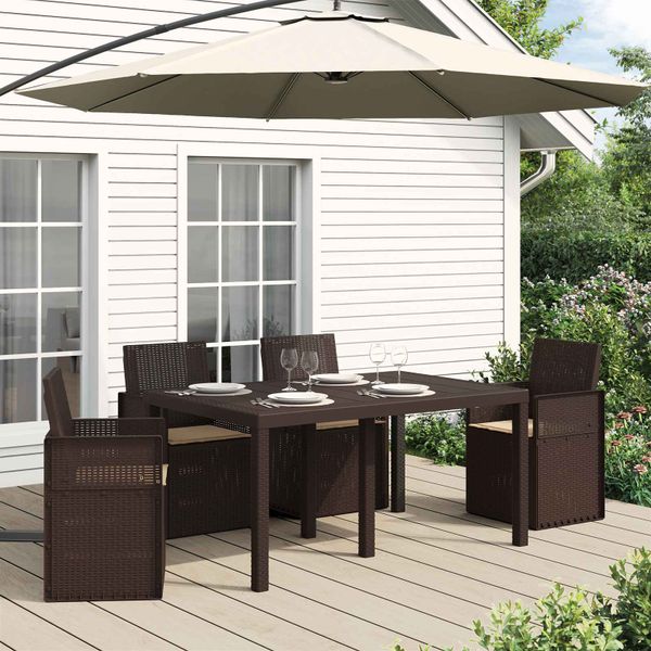 vidaXL Vankúše na sedenie 4 pcs Sivohnedá 47 x 36 x 2 cm Polyester