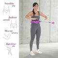 Masážna obruč HMS HHW12 plus size so závažím fialová