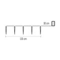 LED vianočná girlanda – 10x cencúľ, 1,35 m, 2x AA, vnútorná, studená biela, časovač