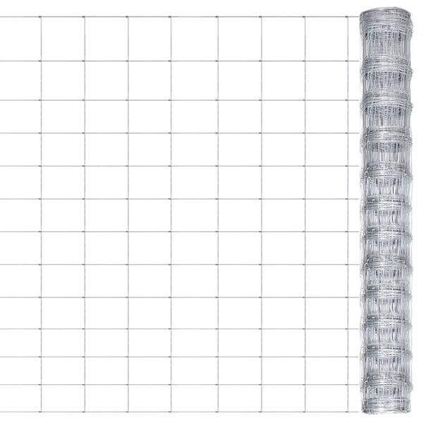 vidaXL Záhradný plot pozinkovaná oceľ 50x1,25 m strieborný