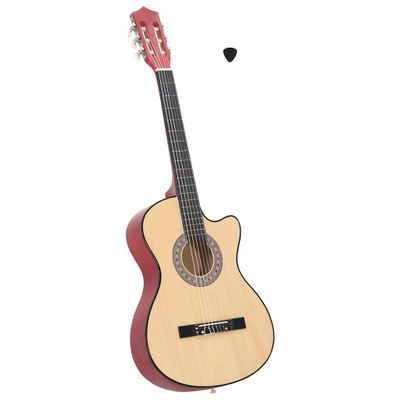 vidaXL Folková akustická gitara Cutaway so 6 strunami 38" lipové drevo