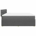 vidaXL Boxspring posteľ s matracom tmavosivá 200x200 cm látka