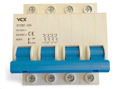 Istič DC 25A/C 4P VCX XYDB7-25A, DC1000V, na DIN lištu