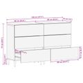 vidaXL Servírovacia skriňa 2 ks 60 x 33 x 75 cm Masívne mango drevo