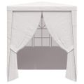vidaXL Profesionálny párty stan+bočné steny 2x2 m, biely 90 g/m²