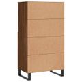 vidaXL Vysoká skrinka hnedý dub 60x36x110 cm spracované drevo