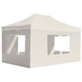 vidaXL Profesionálny skladací stan+steny, hliník 4,5x3 m, krémový