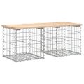 vidaXL Záhradná lavička gabiónový dizajn 103x44x42 cm masívna borovica