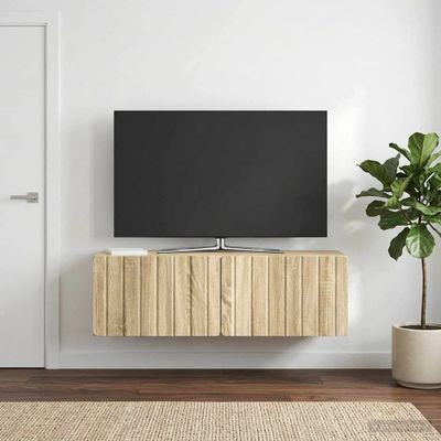 vidaXL Nástenná TV skrinka 98 x 31 x 30 cm Dub sonoma Kompozitné drevo