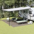vidaXL Koberec do stanu Svetlosivá 600 x 400 cm Polyetylén