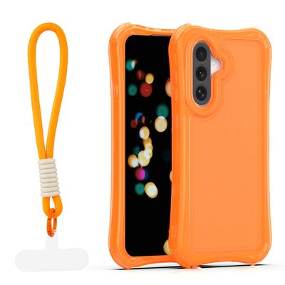 Bezpečnostné puzdro s popruhom pre Samsung Galaxy A36 5G / A56 5G / A37 5G oranžové