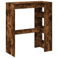 vidaXL Barový stôl s policami dymový dub 90x40x103,5 cm kompoz. drevo