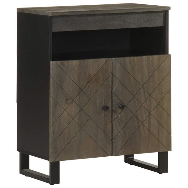 vidaXL Komoda 60x33x75 cm čierna masívne mangovníkové drevo