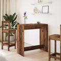 vidaXL Barový stôl staré drevo 102x50x103,5 cm kompozitné drevo