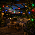String Light Solar LED CRYSTAL BALLS SCB61 6,5m 30 balls multicolor Forever Light