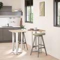 vidaXL Nohy barového stola v tvare T, 2 ks, biele, 60x35x(90-91) cm, oceľové