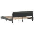 vidaXL Rám postele Dover tmavosivý 183x213 cm látka