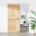 vidaXL Posuvné dvere 90 x 210 cm Masívne borovicové drevo (neupravené)