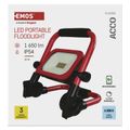 LED reflektor EMOS ZS2813 ACCO nabíjateľný prenosný, 20W, studená biela